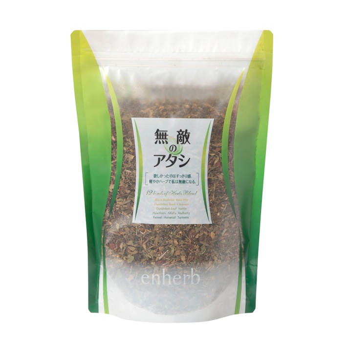 ハーブ専門店 Enherb 公式webサイト 無敵のアタシ 茶葉 270g 約60杯分 保存袋入 ハーブティー サントリーグループのハーブ専門店 Enherb エンハーブ ハーブティー エッセンシャルオイル ハーブコスメ 株式会社コネクト