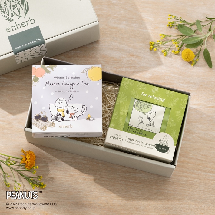 数量限定PEANUTS しょうが茶3種&for relaxingセット