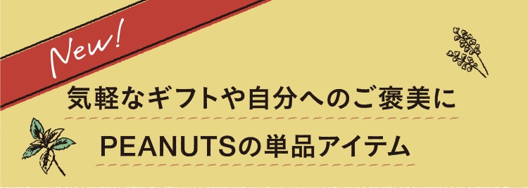 気軽なギフトや自分へのご褒美にPEANUTSの単品アイテム